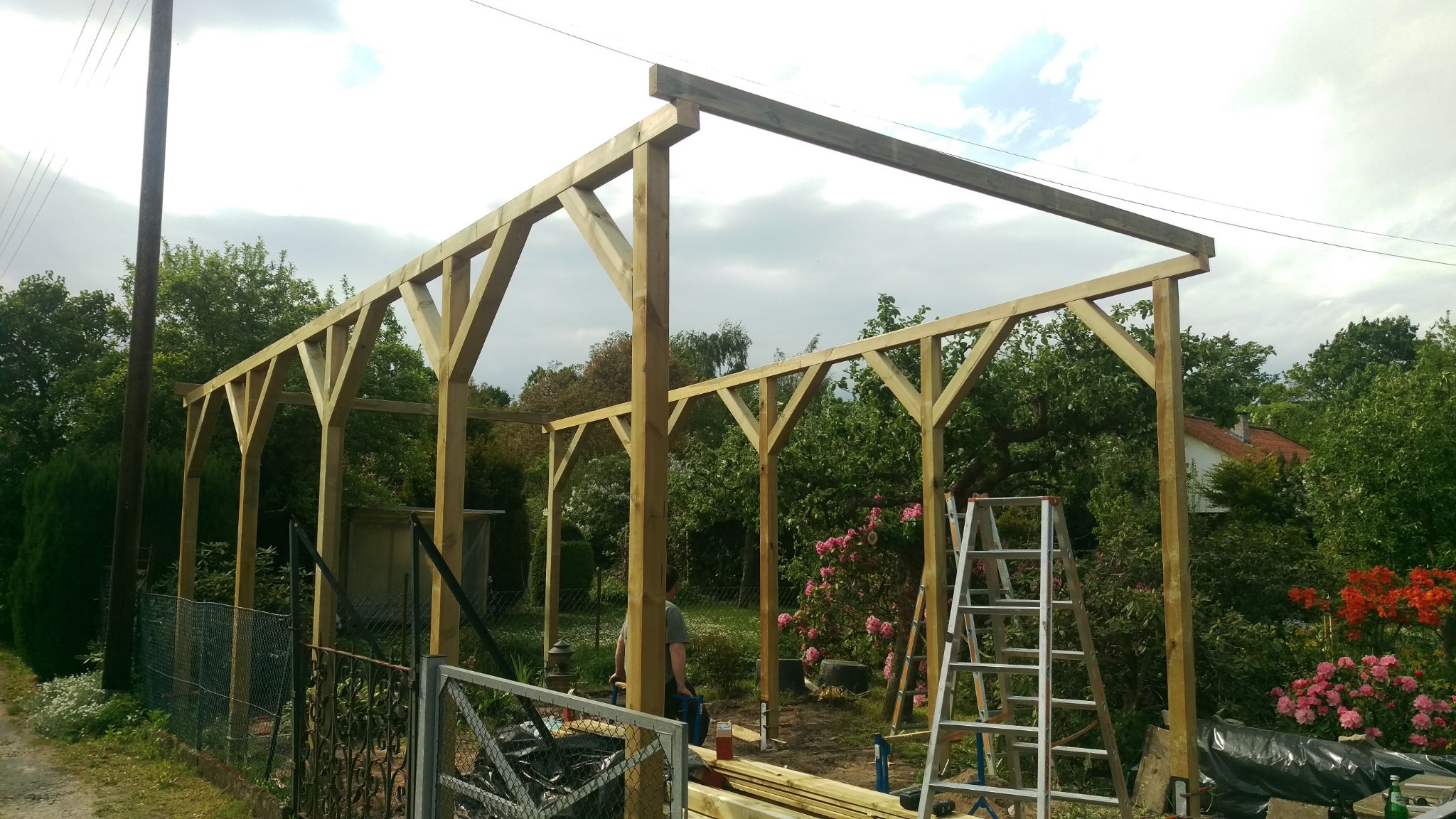 Carport oder Anbau aus Holz