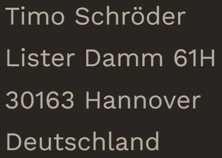 Anschrift als Bild dargestellt